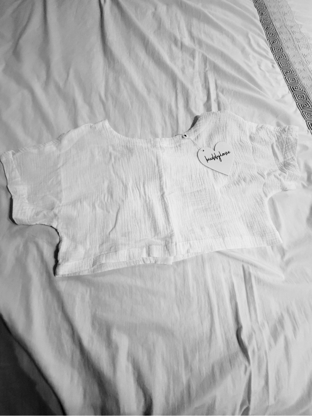 NWT Buddy Love White Gauze Crop Top - Small